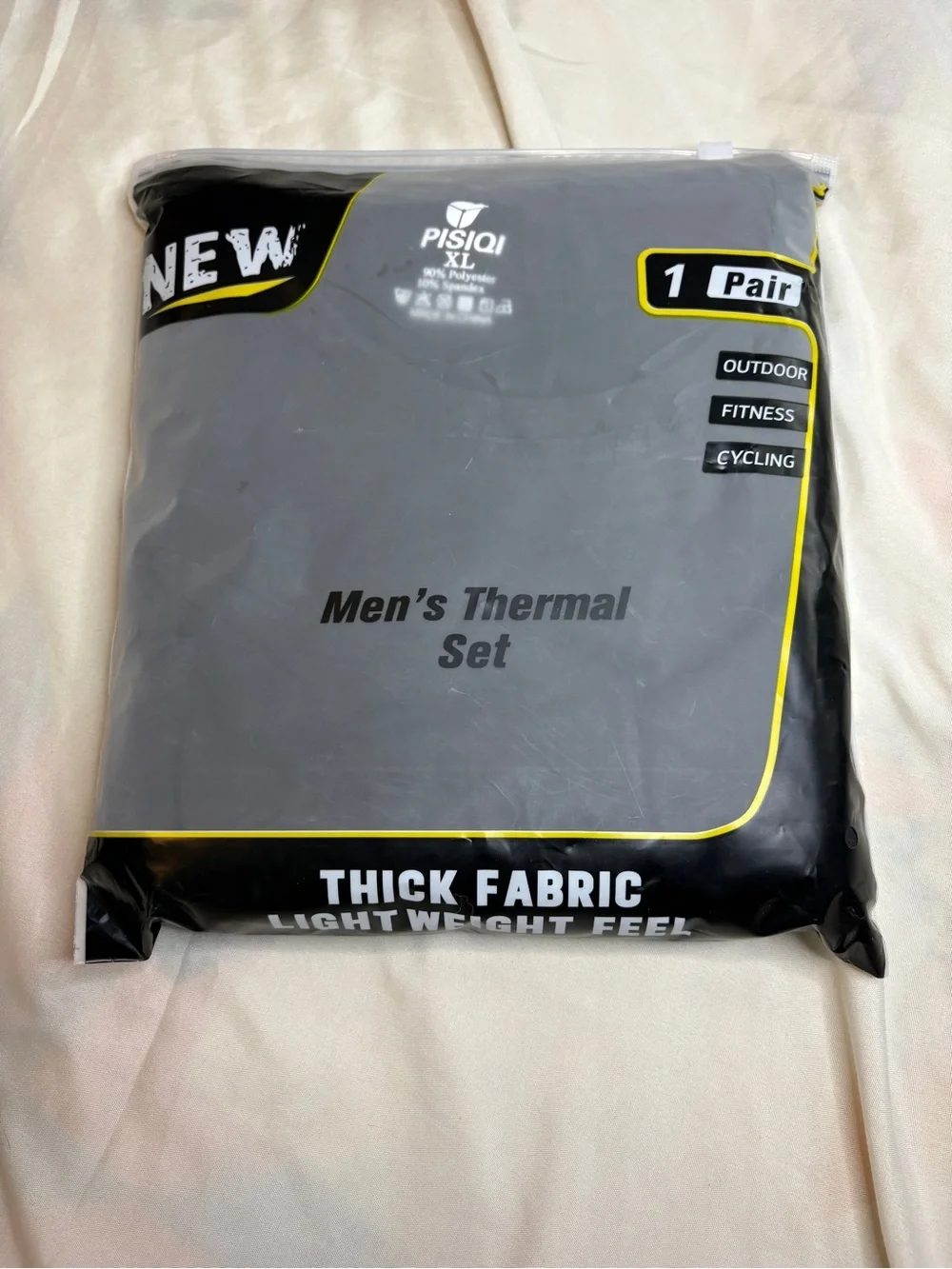 Men's Thermal Set - Black, 1 Pair